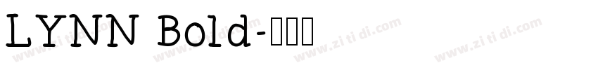 LYNN Bold字体转换